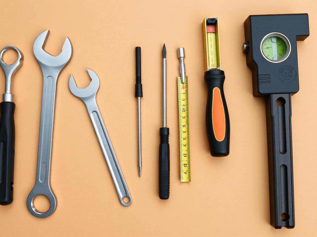 Hand tools laid out neatly ready for a small household job